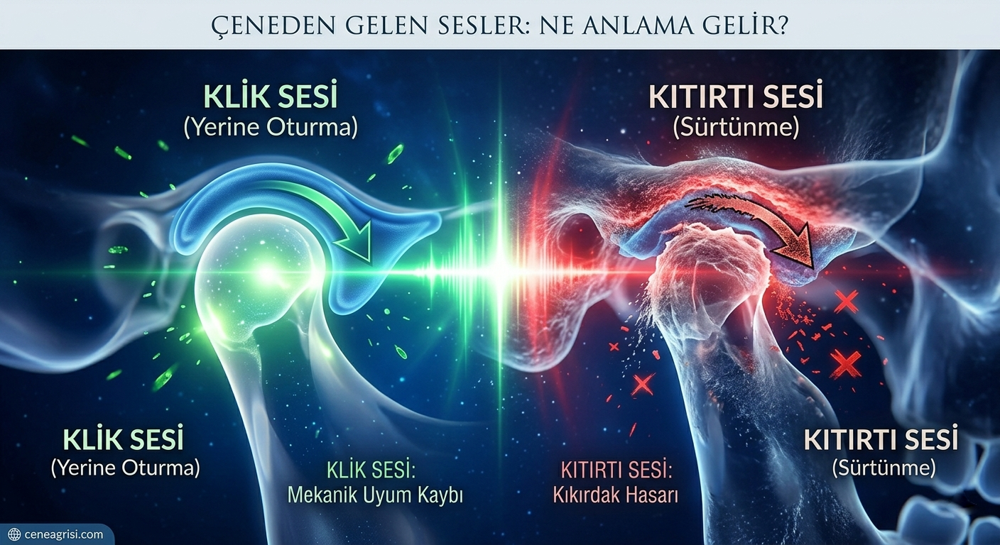 ağız açarken çeneden gelen klik ve kıkırtı sesi neyi işaret eder
