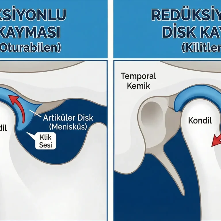 çene eklemi diski kayması, reduksiyonlu reduksiyonsuz nedir