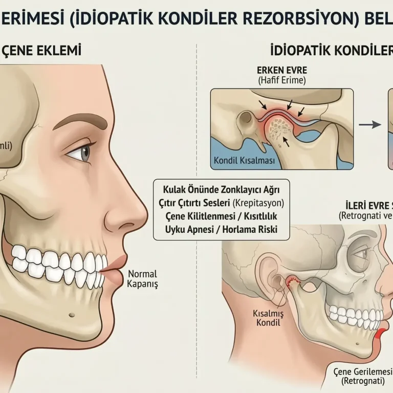 çene eklemi kemik kaybı idiopatik kondiler rezorbsiyon kondil erimesi belirtileri